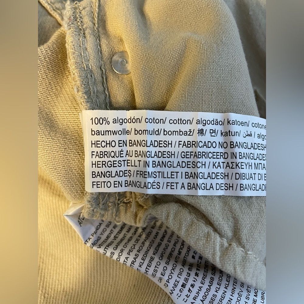 Zara Straight Leg Jeans Cream Denim 8 - Picture 6 of 8